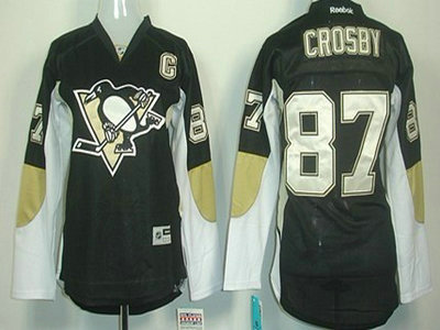 Pittsburgh Penguins 87 Sidney Crosby Black Womens Jersey