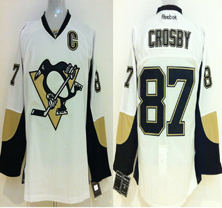 Pittsburgh Penguins #87 Sidney Crosby White Jersey