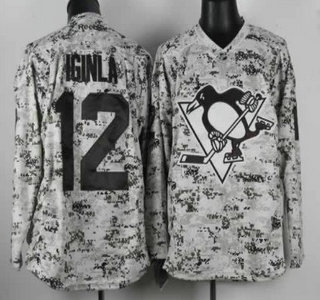 Pittsburgh Penguins 12 Jarome Iginla White Camo Jersey