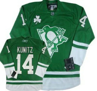 Pittsburgh Penguins 14 Kunitz Green Jersey