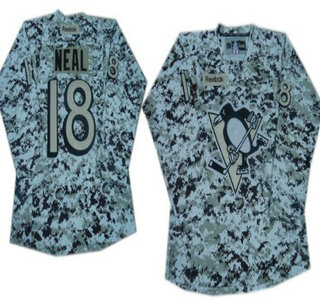 Pittsburgh Penguins 18 James Neal White Camo Jersey