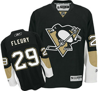 Pittsburgh Penguins 29 Fleury Black Jersey