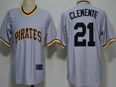 Pittsburgh Pirates 21 Roberto Clemente Gay Throwback Jersey