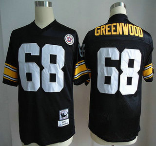 Pittsburgh Steelers #68 L.C. Greenwood Black Throwback Jersey