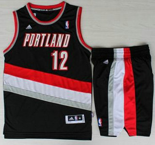 Portland Trail Blazers #12 LaMarcus Aldridge Black Revolution 30 Swingman  Jersey Short Suits