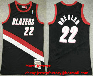 Portland Trail Blazers #22 Clyde Drexler 1991-1992 Black Hardwood Classics Soul Swingman Throwback Jersey