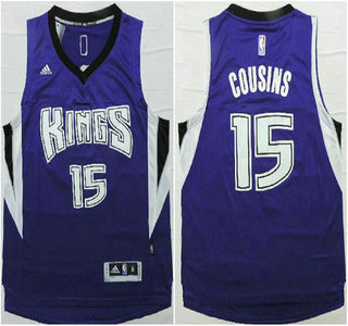 Sacramento Kings #15 DeMarcus Cousins Revolution 30 Swingman 2014 New Purple Jersey