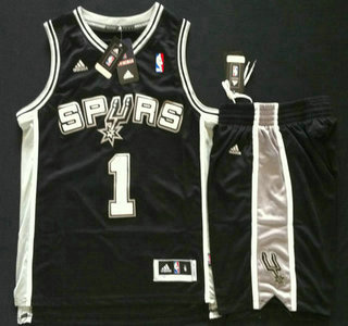 San Antonio Spurs 1 Tracy McGrady Black Revolution 30 Swingman Jerseys Shorts NBA Suits