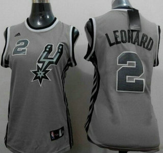 San Antonio Spurs #2 Kawhi Leonard 2014 New Gray Womens Jersey