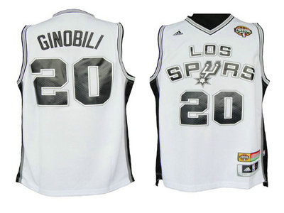 San Antonio Spurs 20 Ginobili White Jerseys Latin Nights Patch