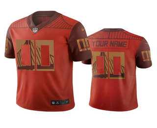 San Francisco 49ers Custom Orange Vapor Limited City Edition Jersey