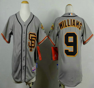 San Francisco Giants #9 Brandon Belt Gray SF Kids Jersey