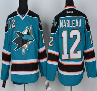San Jose Sharks #12 Patrick Marleau Green Jersey