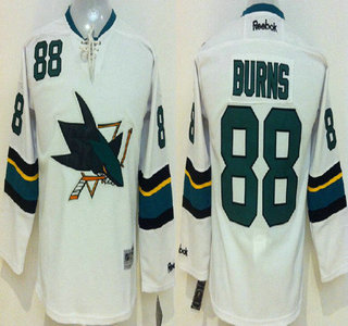 San Jose Sharks #88 Brent Burns 2014 White Kids Jersey