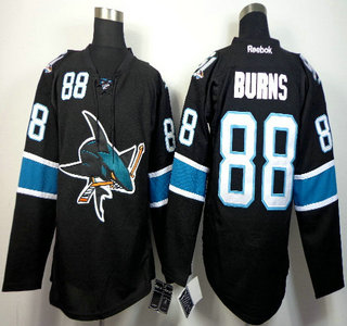 San Jose Sharks #88 Brent Burns Black Third Jersey