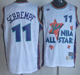 Seattle SuperSonics #11 Detlef Schrempf White 94-95 All Star NBA Jerseys