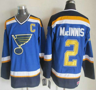 St. Louis Blues #2 Al MacInnis 2014 Blue Throwback CCM Jersey