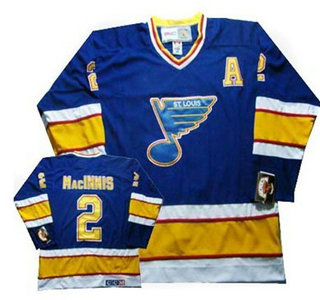 St. Louis Blues #2 Al MacInnis Blue Throwback CCM Jersey