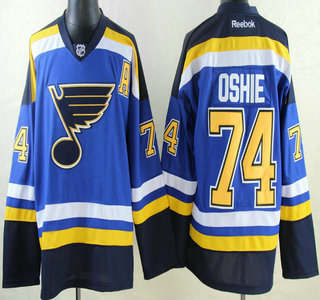 St. Louis Blues #74 T.J. Oshie 2014 New Style Blue Jersey