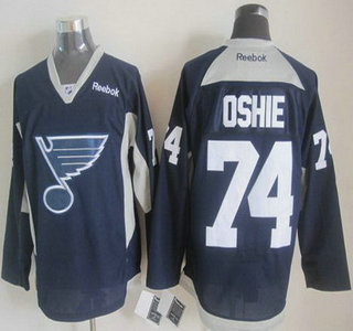 St. Louis Blues #74 T.J. Oshie 2014 Training Navy Blue Jersey