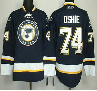St. Louis Blues #74 T.J. Oshie Dark Blue Third Jersey