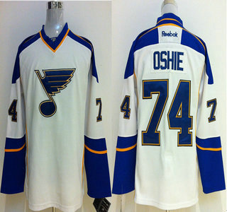 St. Louis Blues #74 T.J. Oshie White Jersey