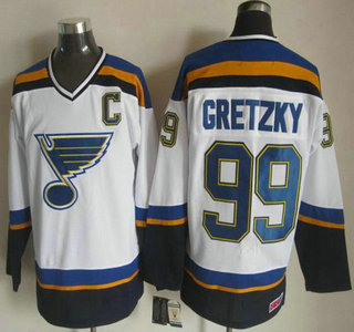 St. Louis Blues #99 Wayne Gretzky 2014 White Throwback CCM Jersey