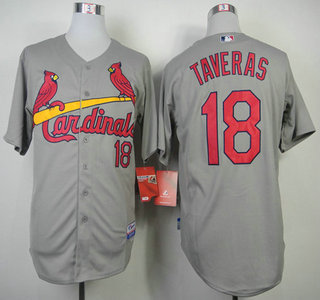 St. Louis Cardinals #18 Oscar Taveras Grey Jersey