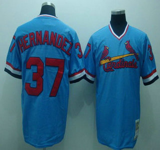 St. Louis Cardinals #37 Keith Hernandez 1979 Light Blue Mitchell & Ness Throwback Jersey