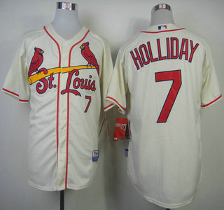 St. Louis Cardinals #7 Matt Holliday Cream Jersey