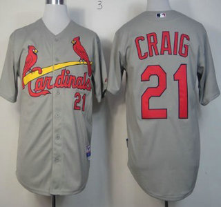 St. Louis Cardinals 21 Allen Craig Grey Jersey