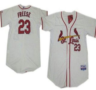 St. Louis Cardinals 23 David Freese Cream Jersey