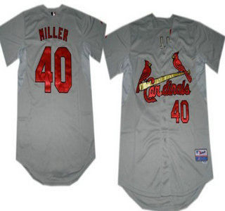 St. Louis Cardinals 40 Shelby Miller Gray Jersey