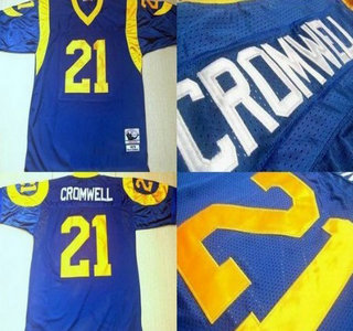 St. Louis Rams #21 Nolan Cromwell Light Blue Throwback Jersey