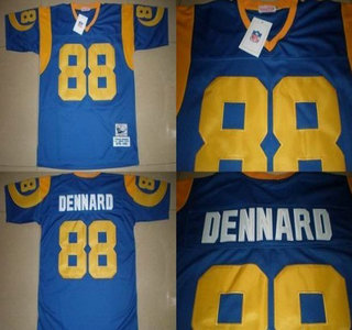 St. Louis Rams #88 Preston Dennard Light Blue Throwback Jersey