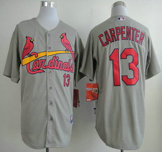 St.Louis Cardinals #13 Matt Carpenter Grey Cool Base Jersey