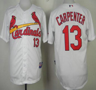 St.Louis Cardinals #13 Matt Carpenter White Cool Base MLB Jersey