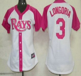 Tampa Bay Rays #3 Evan Longoria 2012 Fashion Womens Jersey