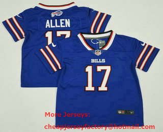 Toddler Buffalo Bills #17 Josh Allen Royal Blue 2022 Vapor Untouchable Stitched NFL Nike Limited Jersey