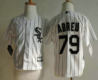 Toddler Chicago White Sox #79 Jose Abreu White Pinstripe Home Baseball Jersey