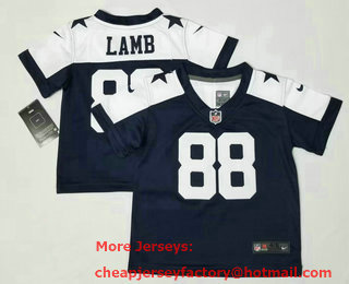 Toddlers Dallas Cowboys #88 CeeDee Lamb Blue Thanksgiving 2021 Vapor Untouchable Stitched Nike Limited Jersey