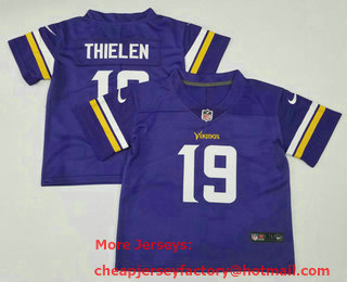 Toddlers Minnesota Vikings #19 Adam Thielen Purple Vapor Stitched Nike Limited Jersey