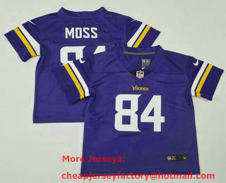 Toddlers Minnesota Vikings #84 Randy Moss Purple Vapor Stitched Nike Limited Jersey