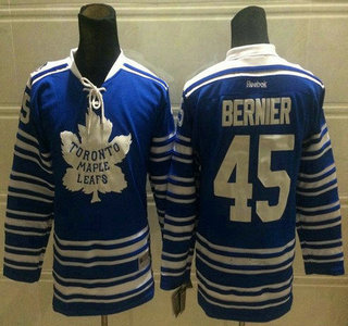 Toronto Maple Leafs #45 Jonathan Bernier 2014 Winter Classic Blue Kids Jersey