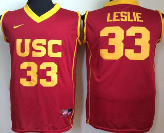 USC Trojans #33 Lisa Leslie Red Nike College Basketball Jersey