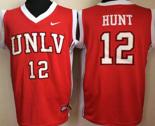 Unlv Rebels #12 Anderson Hunt Red Nike College Basketball Jersey