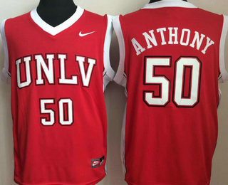 Unlv Rebels #50 Greg Anthony Red College Basketball Jersey