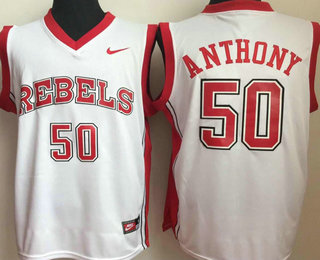 Unlv Rebels #50 Greg Anthony White College Basketball Jersey