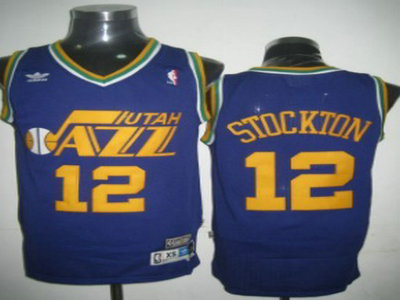 Utah Jazz 12 John Stockton Swingman Purple Jersey