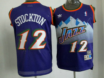 Utah Jazz 12 John Stockton Soul Revolution 30 Swingman 2013 Purple Jersey
